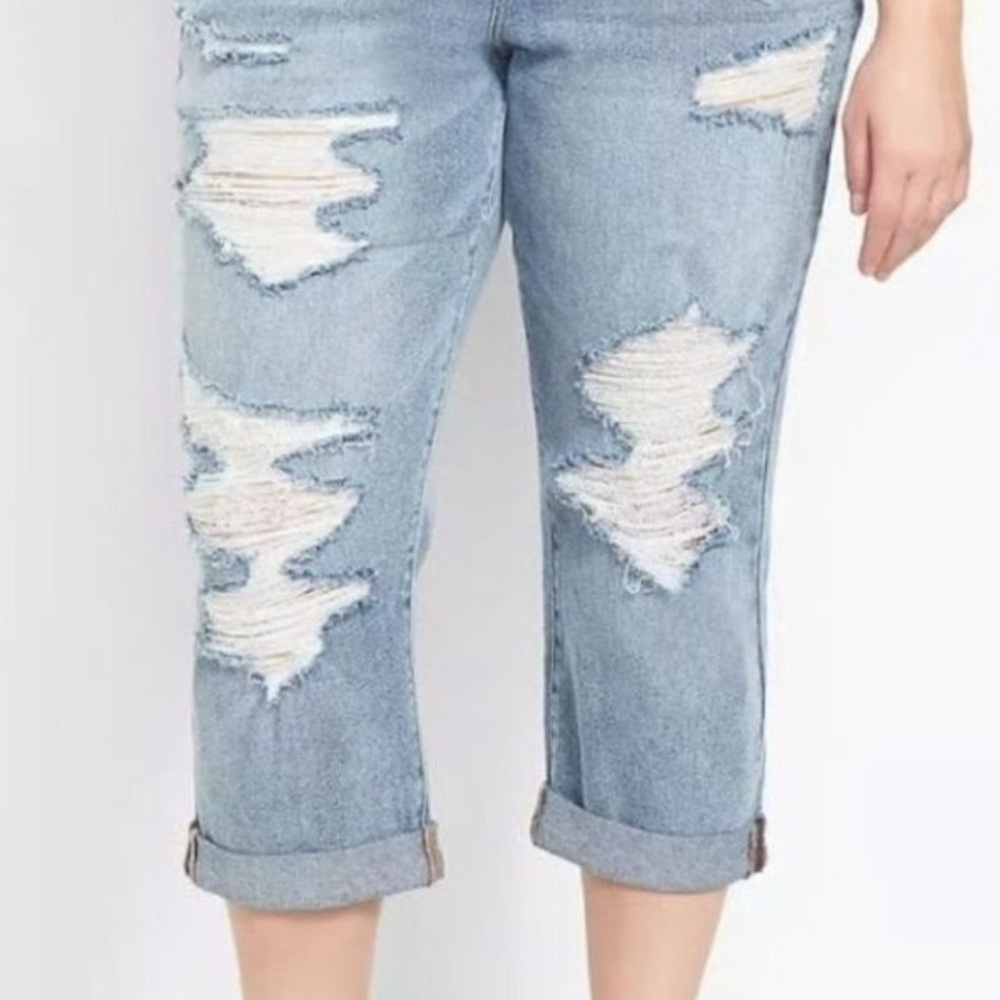 Lane Bryant Distressed Capris